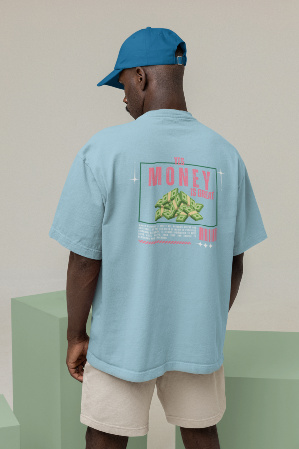 Money is Great Graphic Oversized Tee - Image 3