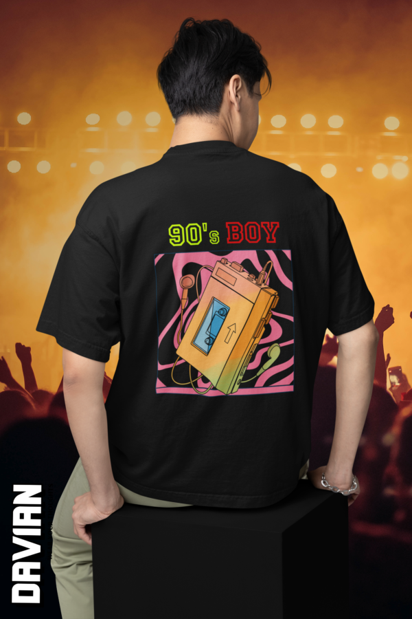 90’s Boy Mixtape Graphic Oversized Tee - Image 3