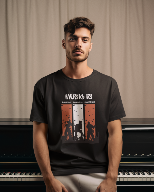 Music Is Feeling Graphic Oversized Tee - Image 3