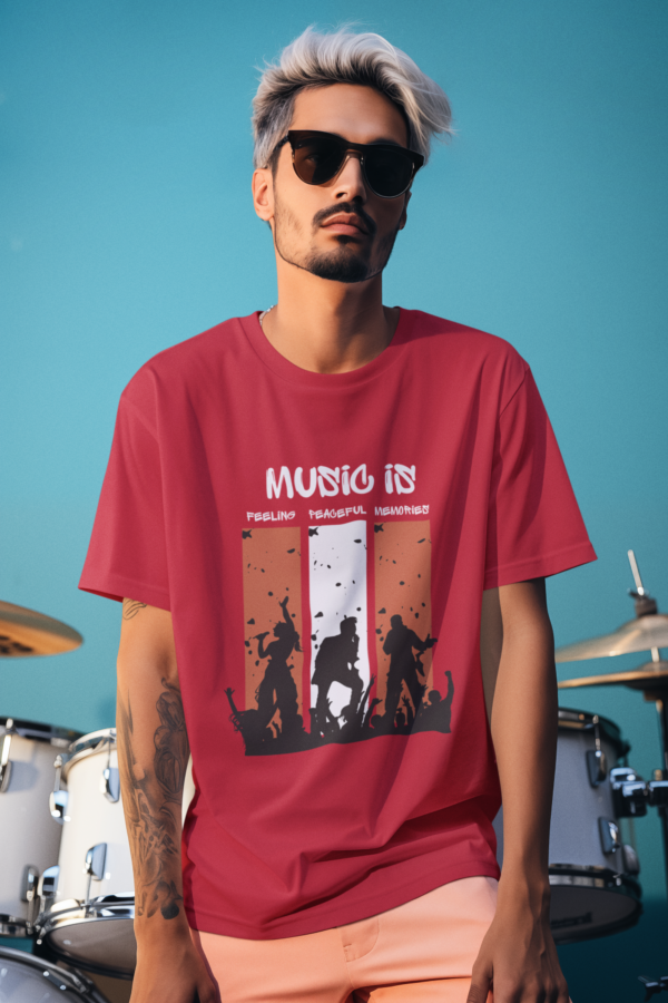 Music Is Feeling Graphic Oversized Tee