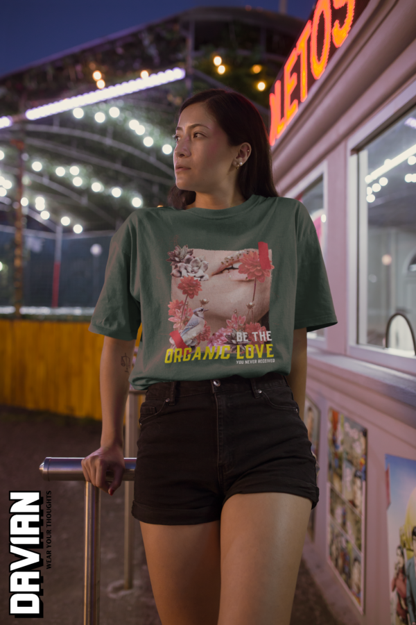 Organic Love Graphic Oversized Tee - Image 3