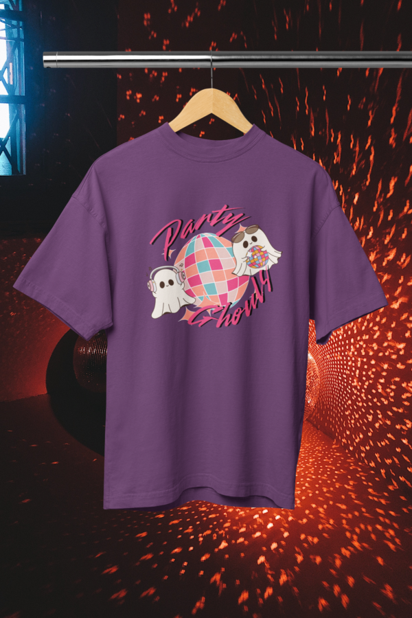 Party Ghouls Graphic Oversized Tee - Image 4