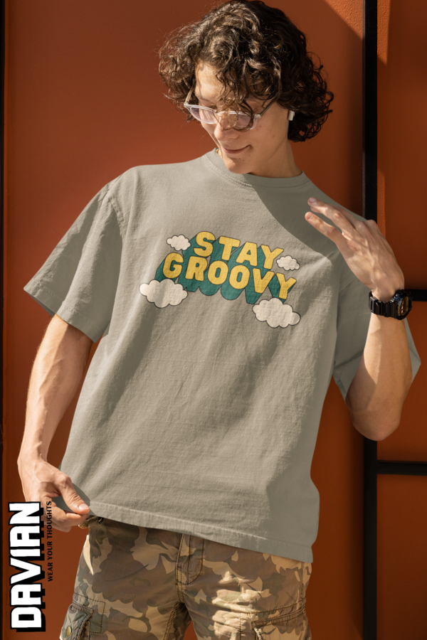 Stay Groovy Graphic Oversized Tee - Image 3