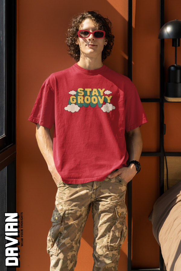 Stay Groovy Graphic Oversized Tee