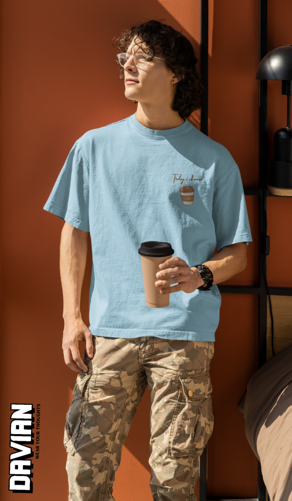 Today I Choose Coffee Graphic Oversized Tee